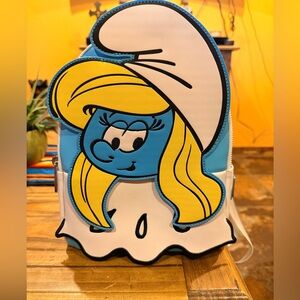 Loungefly The Smurfs Smurfette Figural Mini Backpack NWT